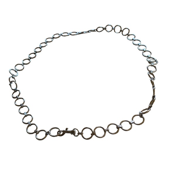 Brandy Melville Circle Ring Silver Chain Belt - Picture 7 of 9